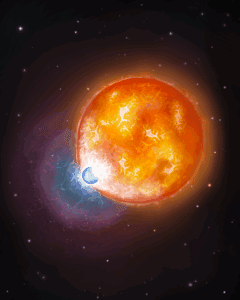 łączące się masywne gwiazdy